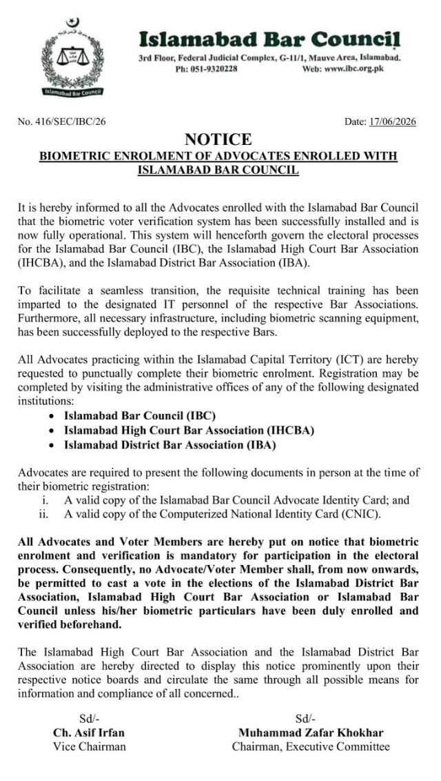 IBC Notitification
